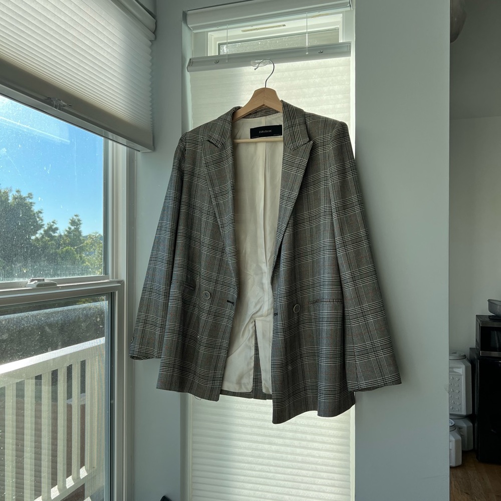 Zara Plaid Blazer size M